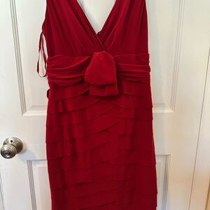 Elegant Red Sleeveless Dress